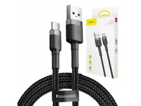 Kabel Baseus Cafule USB-C 2A 3m (černo-šedý)