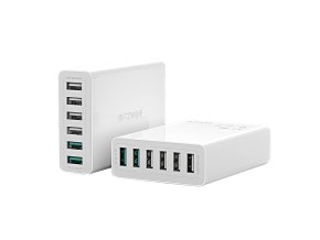 Nabíječka 6x USB Blitzwolf BW-S15, QC 3.0, 60 W - bílá