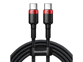 Baseus Cafule PD2.0 100W bleskové nabíjení USB pro kabel typu C (20V 5A)2m - červený černý