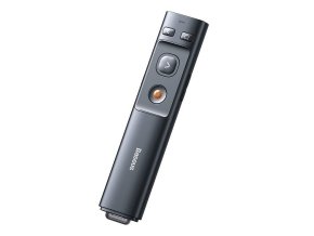 Baseus Orange Dot Multifunkční dálkové ovládání pro prezentace, s laserovým ukazovátkem - šedé
