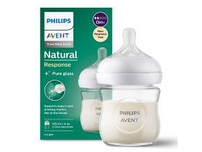 AVENT SCY930/01 Přírodní skleněná odpovědní láhev 120 ml