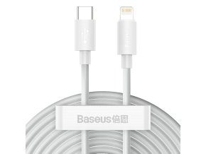 Baseus Simple Wisdom Data Cable Kit USB-C to Lightning PD 20W (2PCS/Set) 1.5m White
