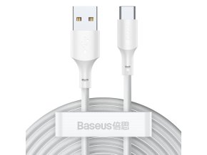 Baseus Simple Wisdom Data Cable Kit USB to Type-C 5A (2PCS/Set）1.5m White