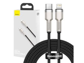 USB-C kabel pro Lightning Baseus Cafule, PD, 20W, 2m (černý)