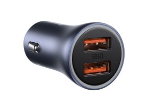 Baseus Golden Contactor Pro nabíječka do auta, 2x USB, 40W (šedá)