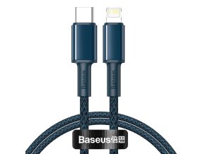 Baseus High Density Braided Cable Type-C to Lightning, PD, 20W, 2m (modrý)