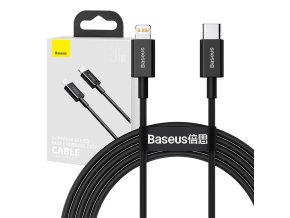 Kabel Baseus Superior Series USB-C na iP, 20W, PD, 2m (černý)