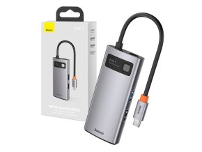 Hub 4v1 Baseus Metal Gleam Series, USB-C na USB 3.0 USB 2.0 HDMI USB-C PD