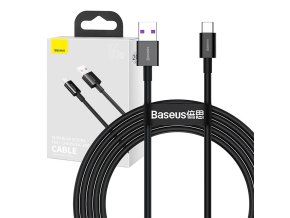 Kabel USB na USB-C řady Superior, 66W, 2m (černý)