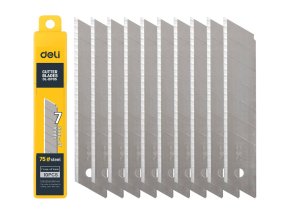 Nůž 25 mm 10 ks nožová hlava Deli Tools EDL-DP05 (stříbrná)