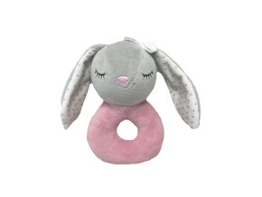 AXIOM 9315 Chrastítko Bunny šedé 18 cm