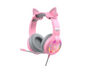 Herní sluchátka Havit GAMENOTE H2233d RGB (růžová)