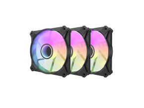 Sada počítačových ventilátorů Darkflash INF8 ARGB, 3v1 120x120 (černá)