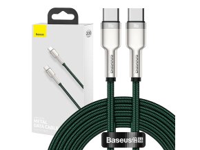 Kabel USB-C na USB-C Baseus Cafule, 100W, 2m (zelený)