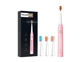 Sonický zubní kartáček se sadou hlavic FairyWill FW507 (růžový)
