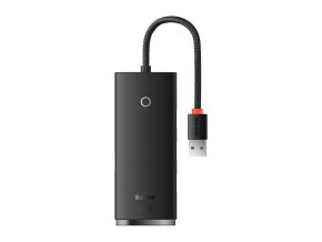 Rozbočovač řady Baseus Lite 4v1 USB na 4x USB 3.0, 25 cm (černý)