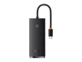 Rozbočovač řady Baseus Lite 4v1 USB-C na 4x USB 3.0 + USB-C, 25 cm (černý)