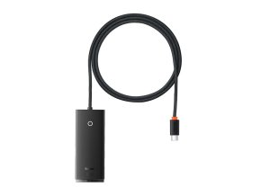 Baseus Lite Series Hub 4v1 USB-C na 4x USB 3.0 + USB-C, 1m (černý)