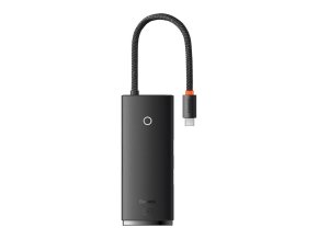 Baseus Lite Series Hub 6w1 USB-C na 2x USB 3.0 + USB-C + HDMI + SD/TF (černý)