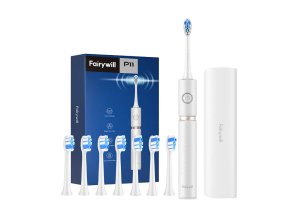 Sonický zubní kartáček se sadou hlavic a pouzdrem FairyWill FW-P11 (bílý)