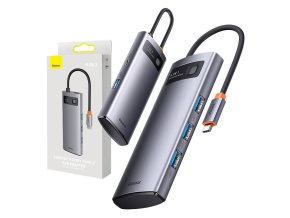 Rozbočovač 4v1 Baseus řady Metal Gleam, USB-C na 4x USB 3.0