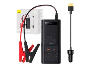 Měnič napětí Baseus 300W (220V CN/EU) (černý)
