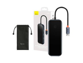 Rozbočovač 5v1 Baseus řady AcmeJoy USB-C na 2xUSB 3.0 + USB 2.0 + USB-C PD + HDMI (tmavě šedý)