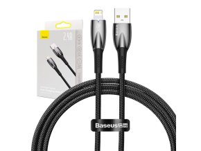 Kabel USB pro Lightning Baseus řady Glimmer, 2,4 A, 1 m (černý)