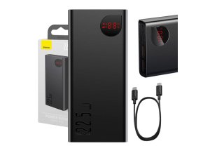 Powerbanka Baseus Adaman Metal, 20000mAh, 2xUSB, USB-C, Lightning, microUSB 22,5W (černá)