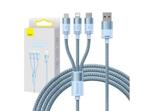 Kabel USB 3 v 1 Baseus StarSpeed (modrý)