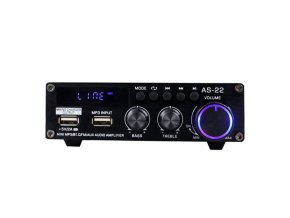 Zvukový zesilovač Blitzwolf AS-22, 45 W, Bluetooth 5.0, USB + dálkové ovládání (černý)
