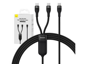 Kabel 2v1 USB Baseus Flash Series USB-C do USB-C 100W, 1,5 m (černý)