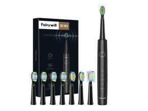 Sonický zubní kartáček se sadou hlavic FairyWill FW-E10 (černý)