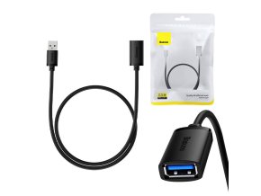 Prodlužovací kabel USB 3.0 Baseus samec - samice, řada AirJoy, 0,5 m (černý)