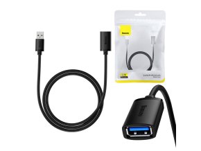 Prodlužovací kabel USB 3.0 Baseus samec-samice, řada AirJoy, 1 m (černý)