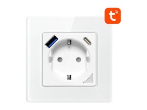 Chytrá WiFi zásuvka Avatto N-WOT10-USB-W TUYA USB USB-C (bílá)