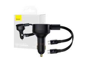 Baseus Enjoyment nabíječka do auta s kabelem USB-C, 33 W (černá)