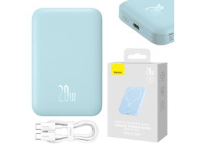 Powerbanka Baseus Magnetic Mini 6000mAh USB-C  20W MagSafe (modrá)