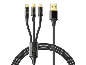 Kabel 3v1 z USB na USB-C / Lightning / Micro USB, Mcdodo CA-3330, 1,2 m (černý)