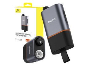 Baseus Sharp Tool Bezpečnostní kladivo (rozbíjení oken + řezání bezpečnostních pásů) černé