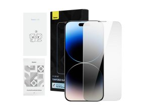 Soukromé tvrzené sklo Baseus Iphone 14 Pro Max (2ks) s 2 čisticími sadami a prachotěsným instalačním nástrojem