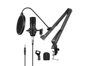 Kondenzátorový mikrofon Puluz PU612B Studio Broadcast