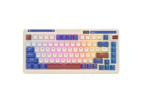 Bezdrátová mechanická klávesnice Royal Kludge KZZI K75 pro RGB, Moment Switch (retro modrá)