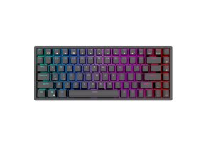 Bezdrátová mechanická klávesnice Royal Kludge RK84 RGB, hnědé spínače (černá)