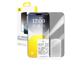 Ochrana soukromí Tvrzené sklo Baseus Diamond iPhone 15