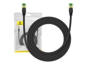 Opletený síťový kabel cat.8 Baseus Ethernet RJ45, 40 Gb/s, 2 m (černý)