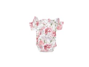 BABY 01206 Dětské body s krátkým rukávem Peonie 56/62