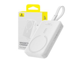 Powerbanka Baseus Magnetic Mini 10000mAh, USB-C30W MagSafe (bílá)