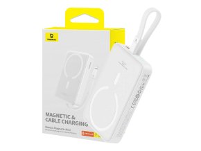 Powerbanka Baseus Magnetic Mini 10000mAh, USB-C 20W MagSafe (bílá)