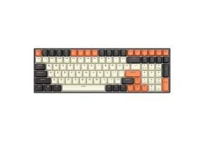 Mechanical keyboard Royal Kludge RK100 RGB, brown switch (black-orange)